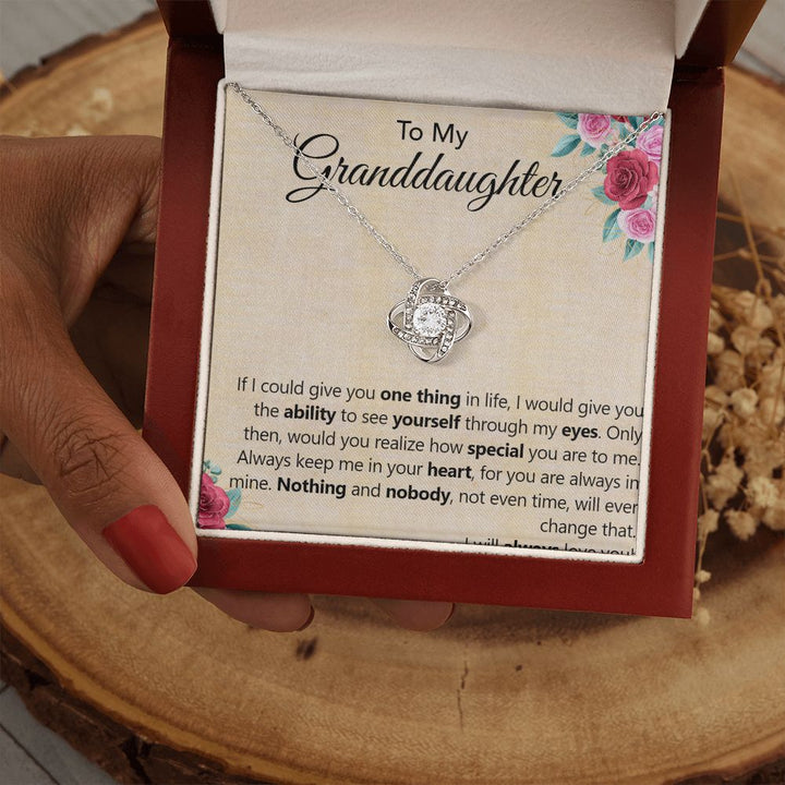 To My Granddaughter | My one and only - Love Knot Necklace