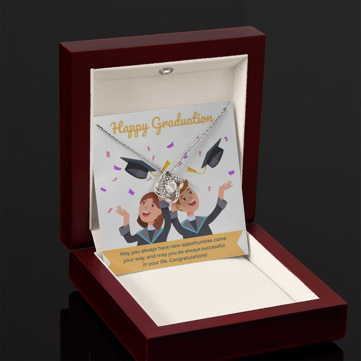 Happy Graduation | Success Is Yours - Love Knot Necklace
