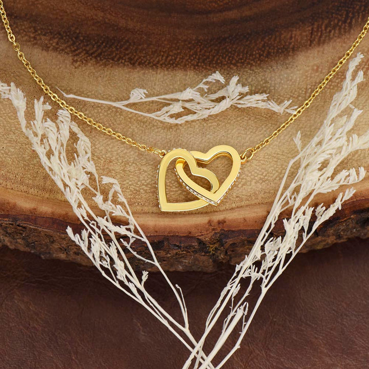 To My Beautiful Daughter | Graduate: A Step Towards Success! - Interlocking Hearts Necklace