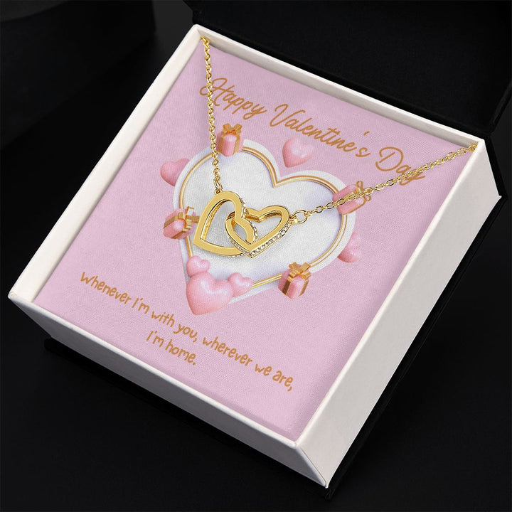 Valentine's Day | Happy Valentine's Day - Interlocking Hearts Necklace
