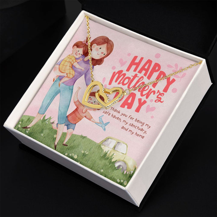 Happy Mother's Day | My Mom is My Everything - Interlocking Hearts Necklace