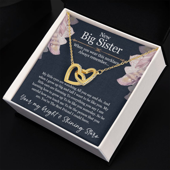 New Big Sister | Your my bright and shining star - Interlocking Hearts Necklace