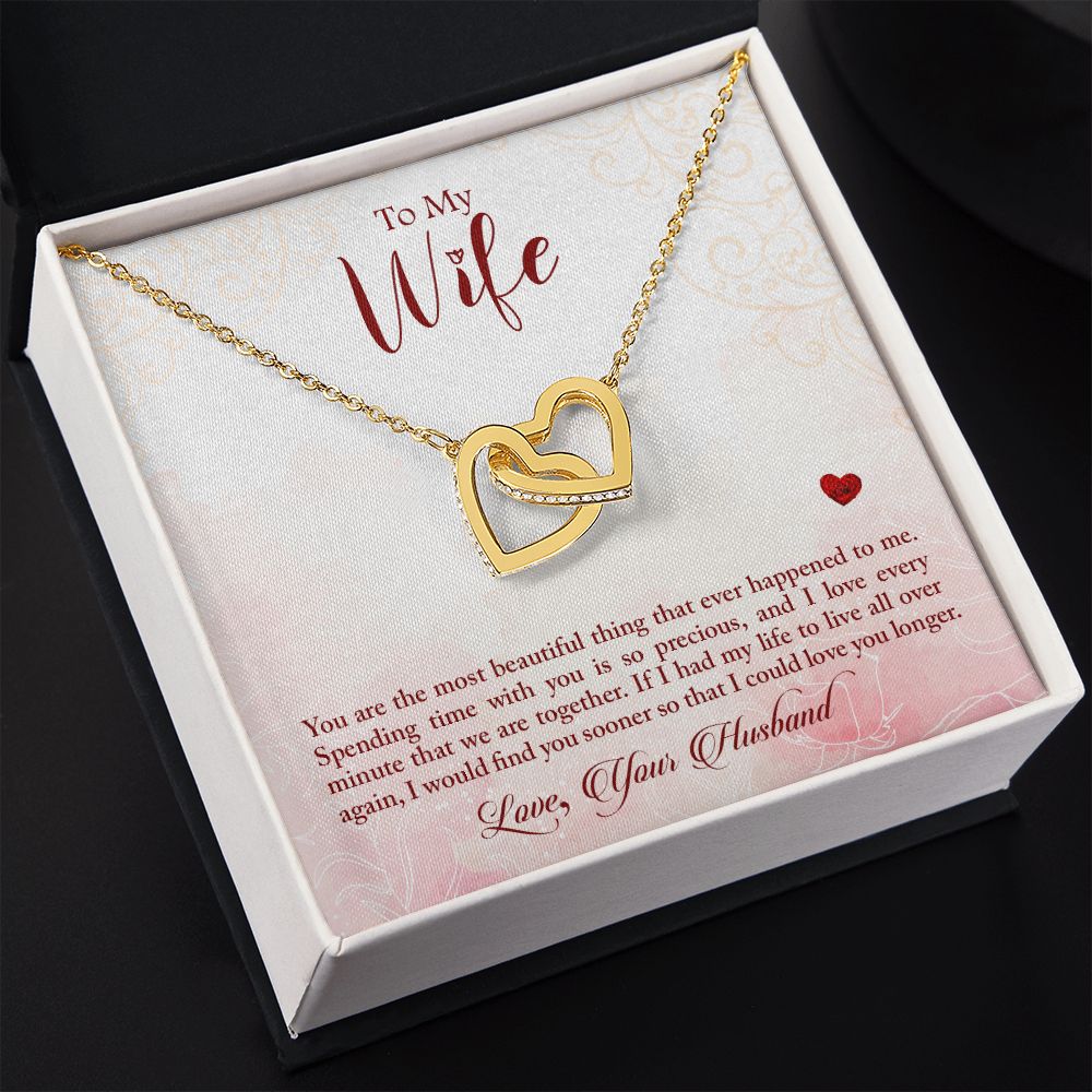 To My Wife | Eternal Love Found - Interlocking Hearts Necklace