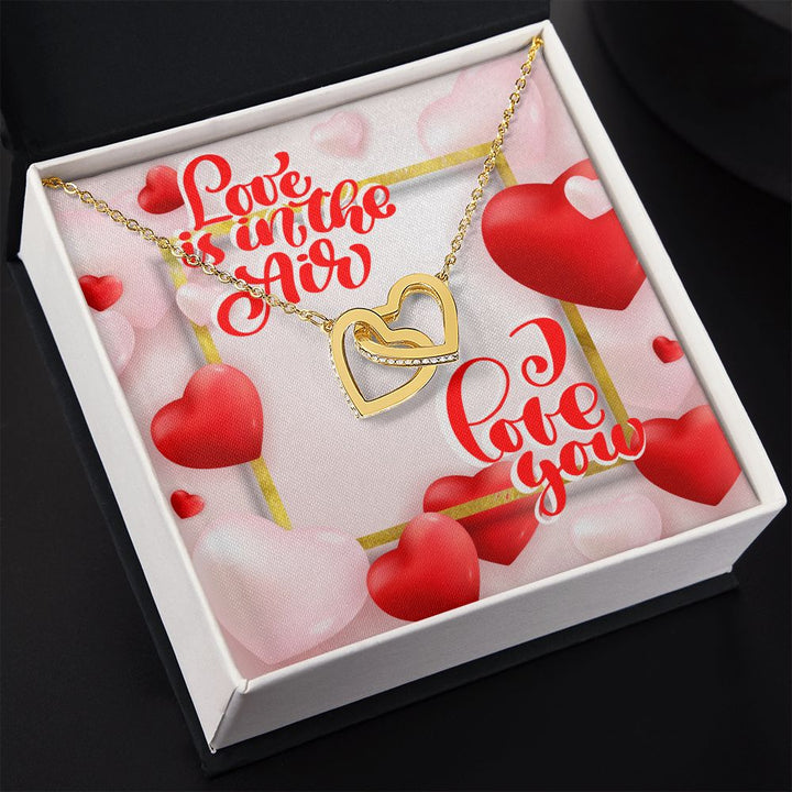Happy Valentine's Day | You Are My Best Friend and Soulmate - Interlocking Hearts Necklace