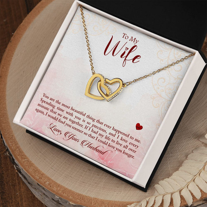To My Wife | Eternal Love Found - Interlocking Hearts Necklace
