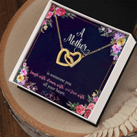 A Mother | Someone you laugh with and dream with all your heart - Interlocking Hearts Necklace