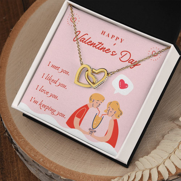 Happy Valentine's Day | My Forever Love - Interlocking Hearts Necklace