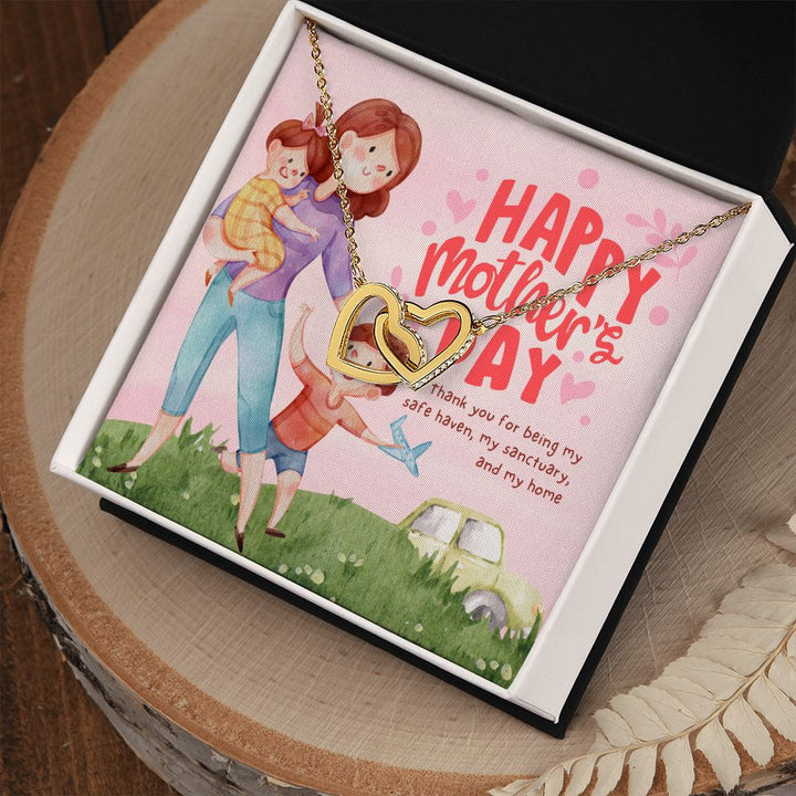 Happy Mother's Day | My Mom is My Everything - Interlocking Hearts Necklace