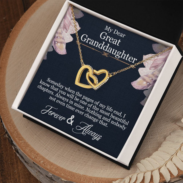 My Dear Great Granddaughter | Forever and Always - Interlocking Hearts Necklace