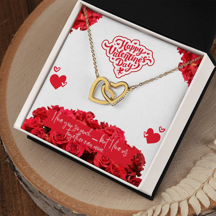 Happy Valentine's Day | I Love Us - Interlocking Hearts Necklace