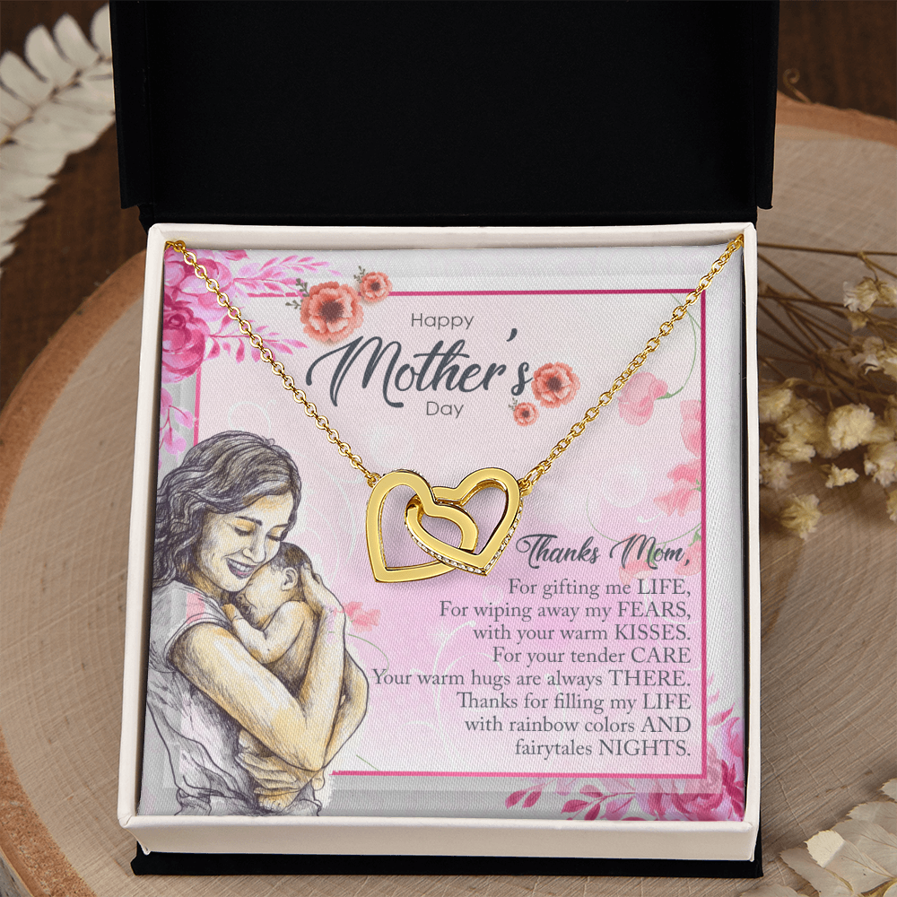 Happy Mother's Day | Thanks Mom - Interlocking Hearts Necklace