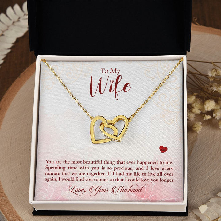 To My Wife | Eternal Love Found - Interlocking Hearts Necklace
