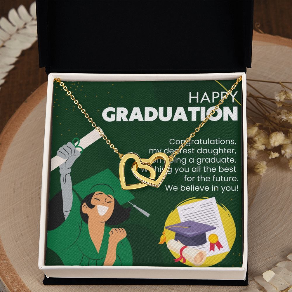 Happy Graduation | Celebrating Her Success and Bright Future - Interlocking Hearts Necklace