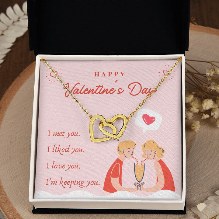 Happy Valentine's Day | My Forever Love - Interlocking Hearts Necklace