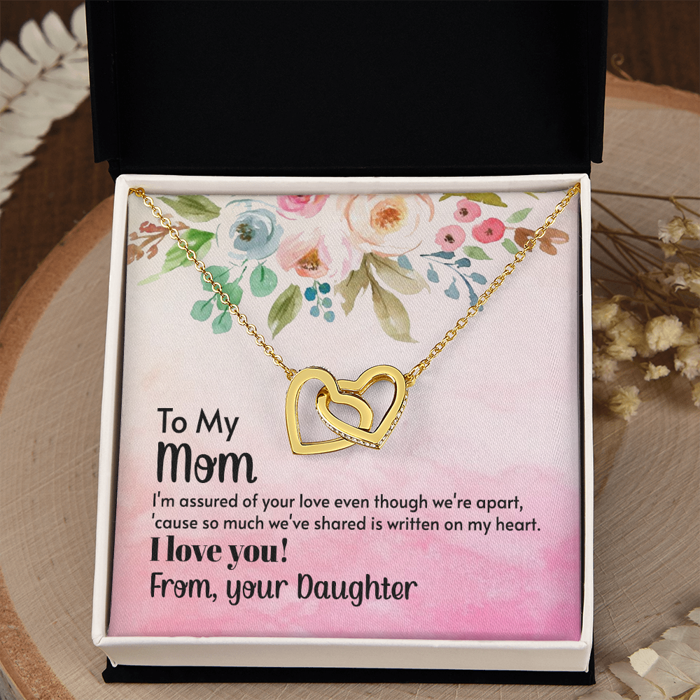 To My Mom | From Your Daughter - Interlocking Hearts Necklace
