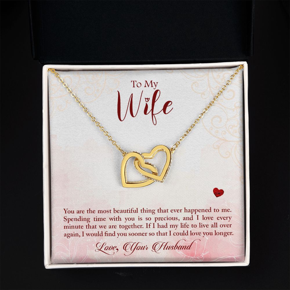 To My Wife | Eternal Love Found - Interlocking Hearts Necklace