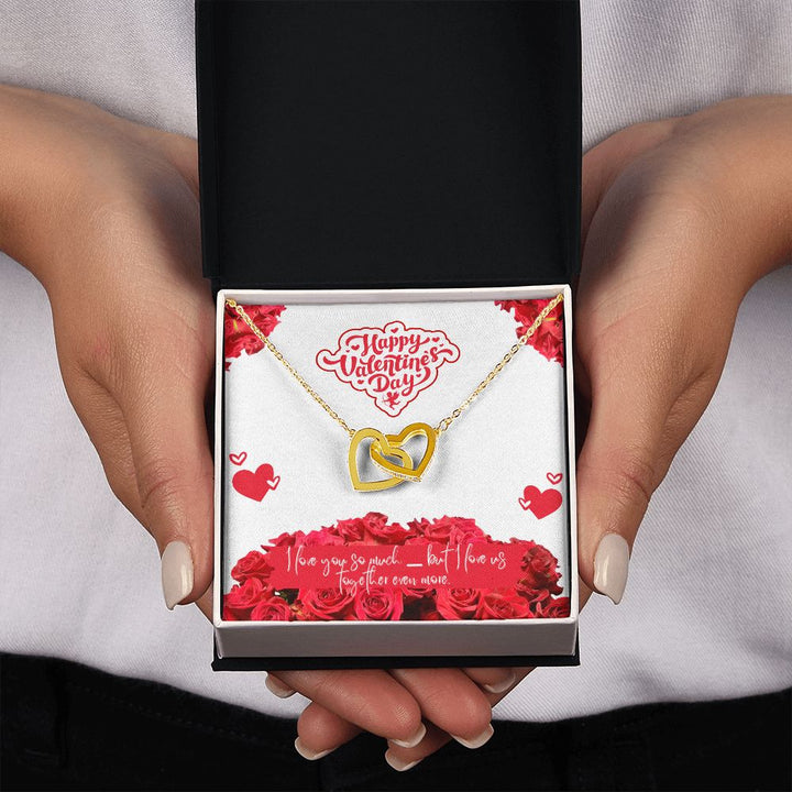 Happy Valentine's Day | I Love Us - Interlocking Hearts Necklace