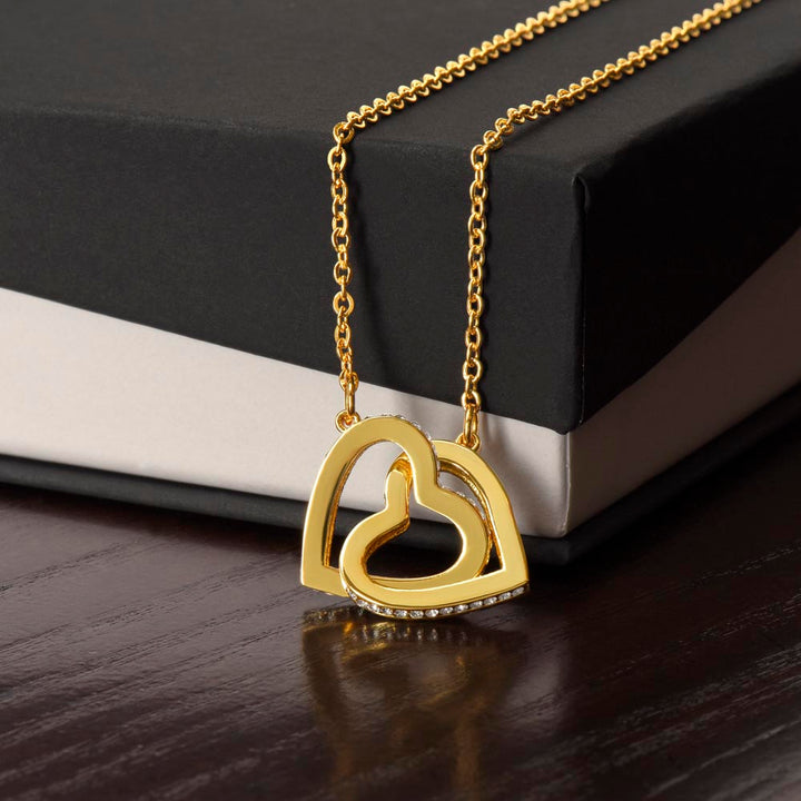 To My Beautiful Daughter | Graduate: A Step Towards Success! - Interlocking Hearts Necklace