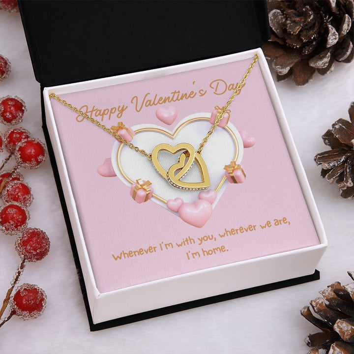 Valentine's Day | Happy Valentine's Day - Interlocking Hearts Necklace