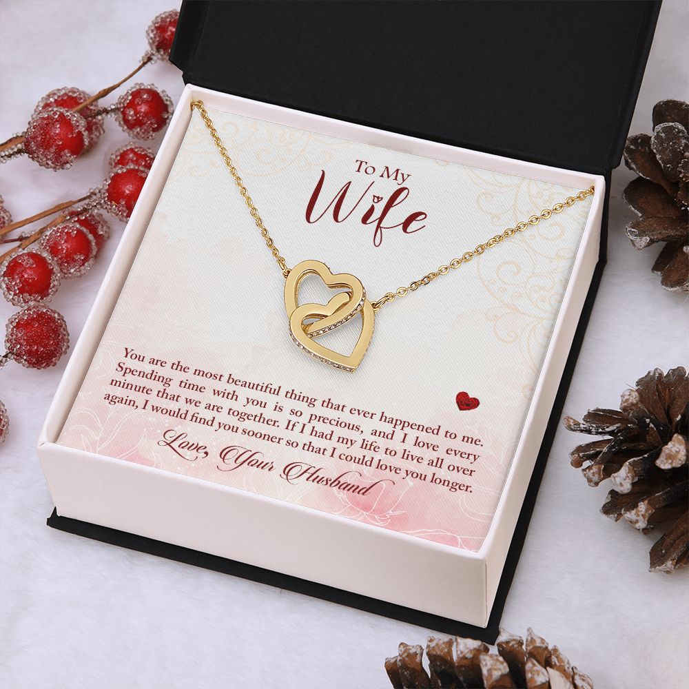 To My Wife | Eternal Love Found - Interlocking Hearts Necklace