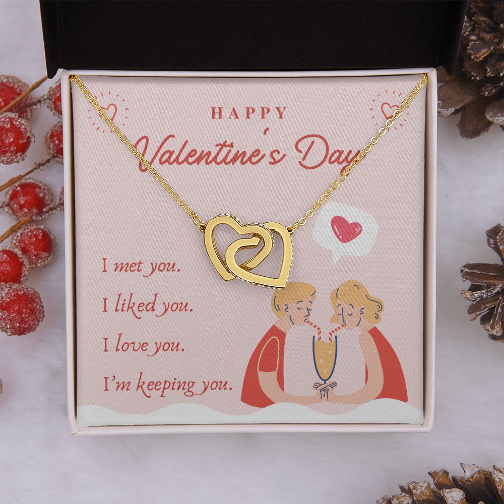 Happy Valentine's Day | My Forever Love - Interlocking Hearts Necklace
