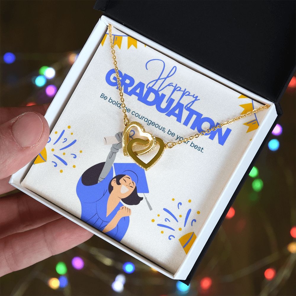 Happy Graduation | Your hard work has paid off - Interlocking Hearts Necklace