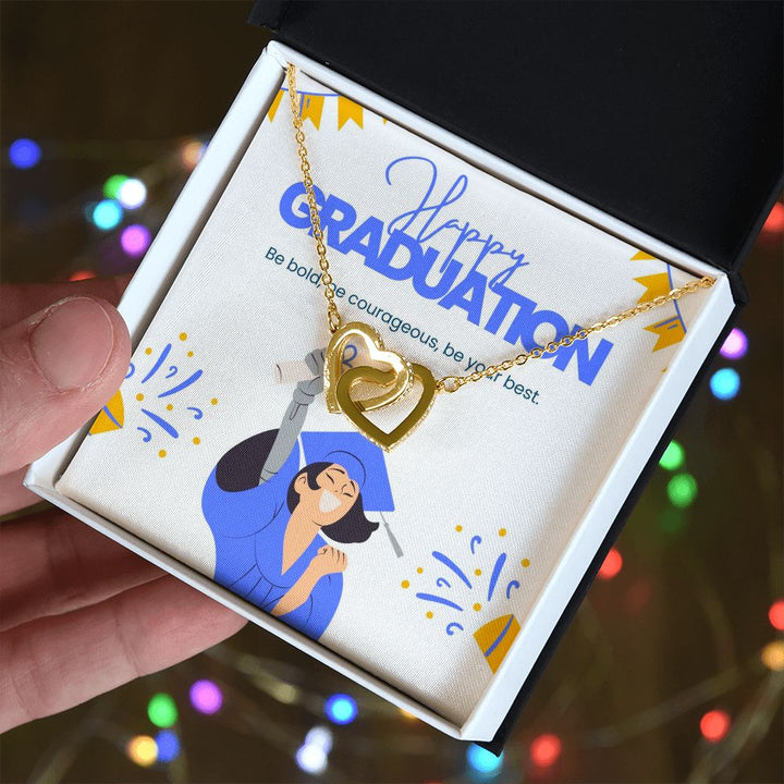 Happy Graduation | Your hard work has paid off - Interlocking Hearts Necklace