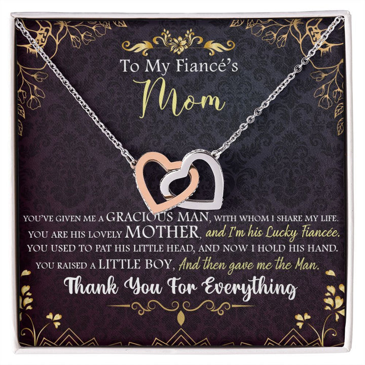 To My Mom | To My Fiancé's Mom - Interlocking Hearts Necklace