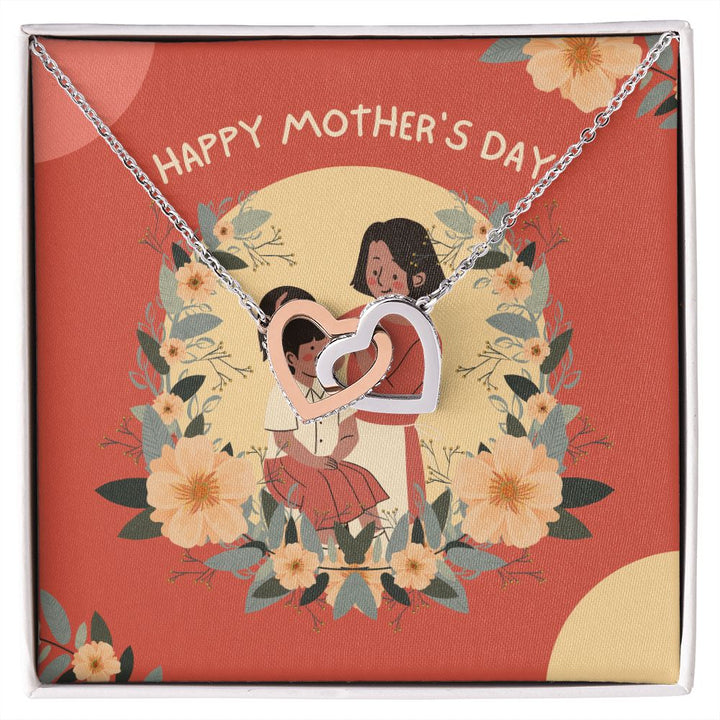 Happy Mother's Day | Supportive Mom Ever - Interlocking Hearts Necklace