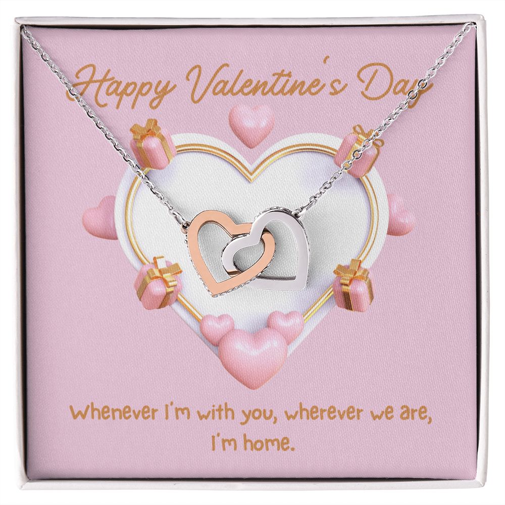 Valentine's Day | Happy Valentine's Day - Interlocking Hearts Necklace