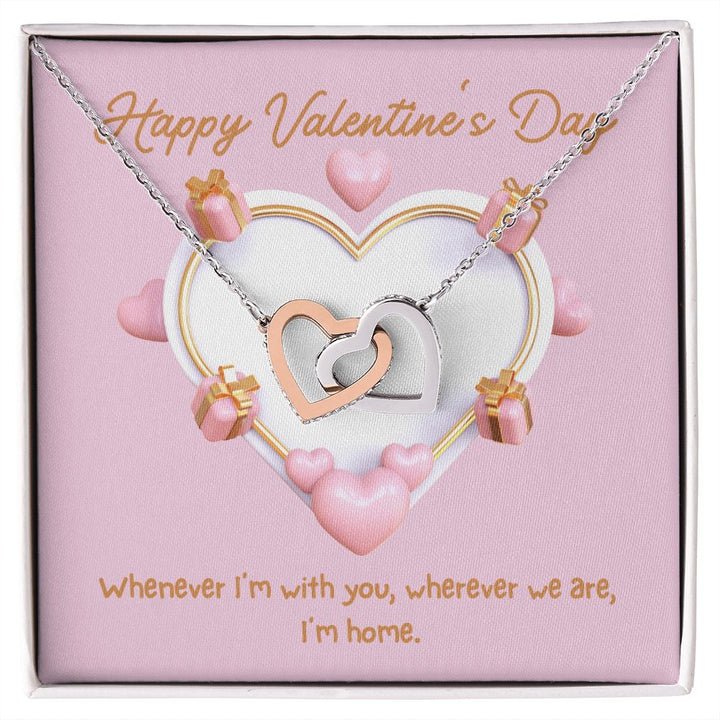Valentine's Day | Happy Valentine's Day - Interlocking Hearts Necklace