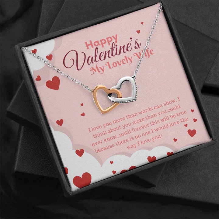 Happy Valentine's My Lovely Wife | Beyond Words - Interlocking Hearts Necklace