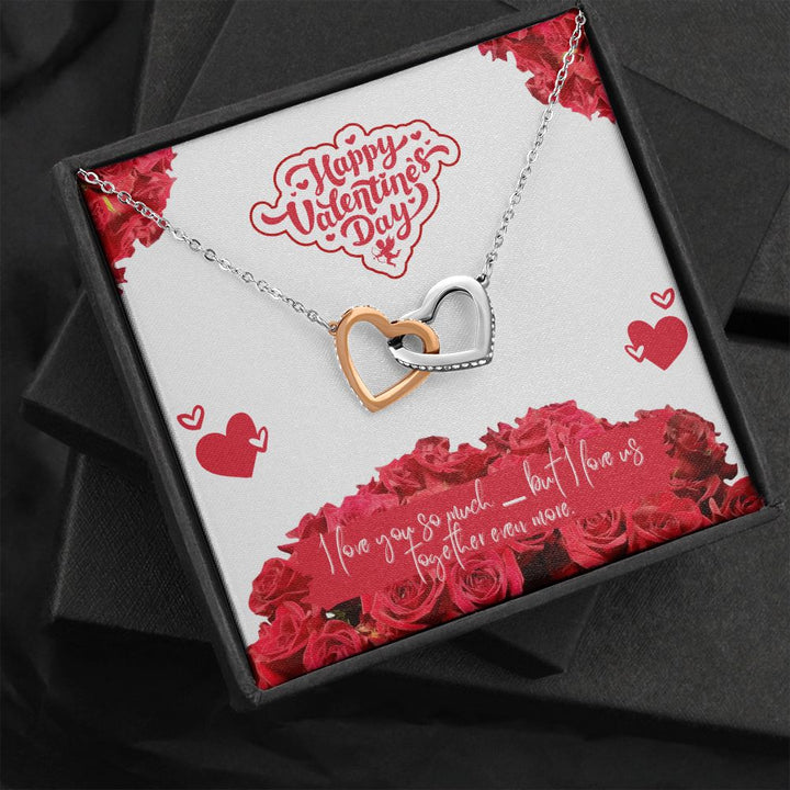 Happy Valentine's Day | I Love Us - Interlocking Hearts Necklace