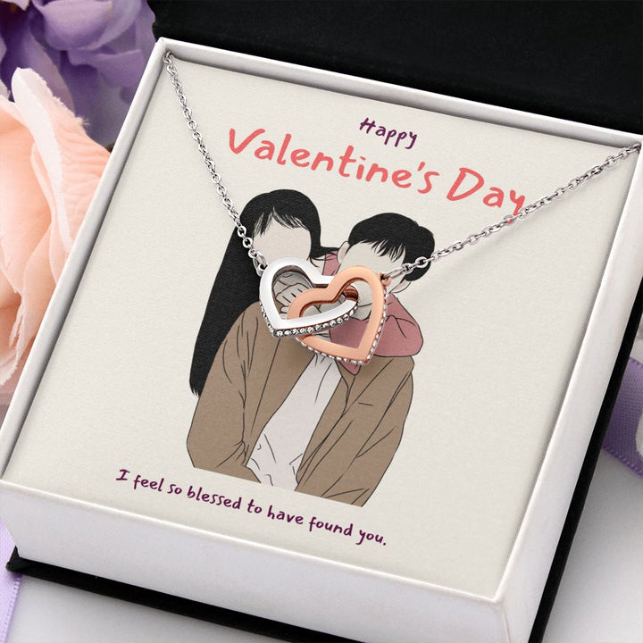 Happy Valentine's Day | You Are My Everything - Interlocking Hearts Necklace