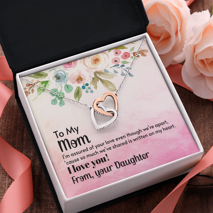 To My Mom | From Your Daughter - Interlocking Hearts Necklace
