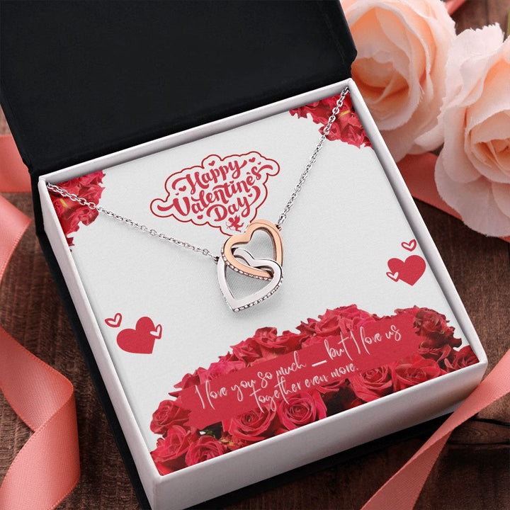 Happy Valentine's Day | I Love Us - Interlocking Hearts Necklace