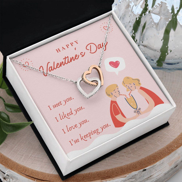 Happy Valentine's Day | My Forever Love - Interlocking Hearts Necklace