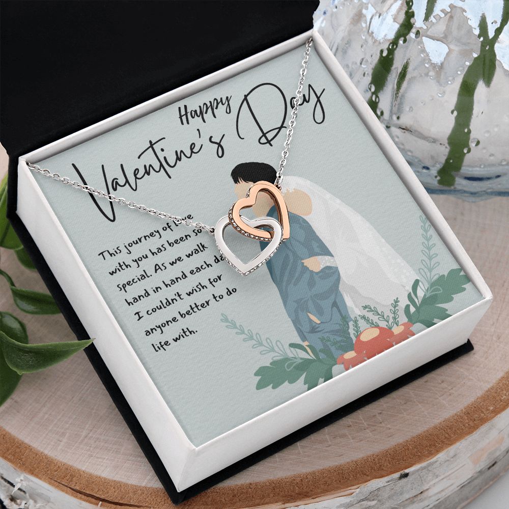 Happy Valentine's Day | A Love Worth Fighting For - Interlocking Hearts Necklace