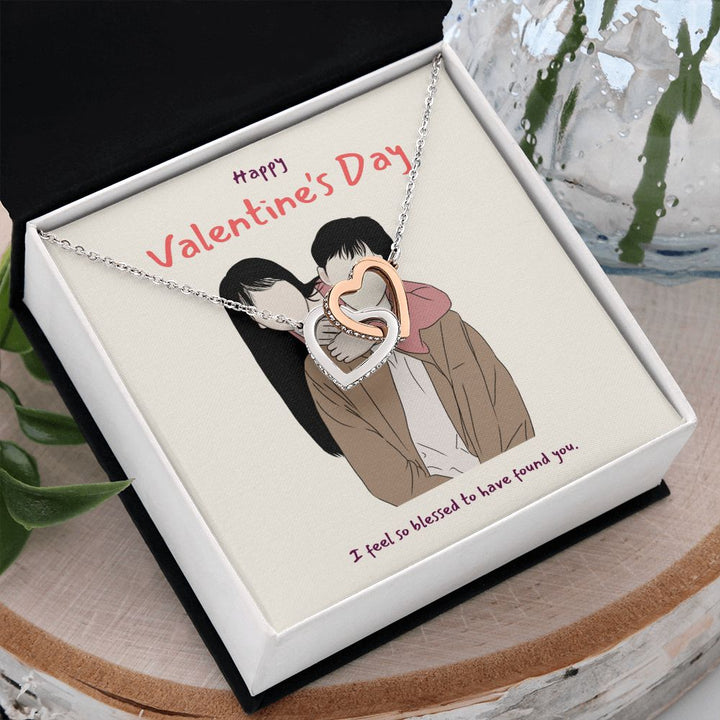 Happy Valentine's Day | You Are My Everything - Interlocking Hearts Necklace