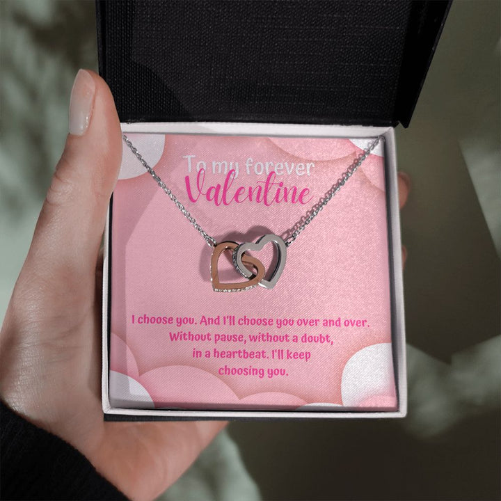 Valentine's Day | To My Forever Valentine - Interlocking Hearts Necklace