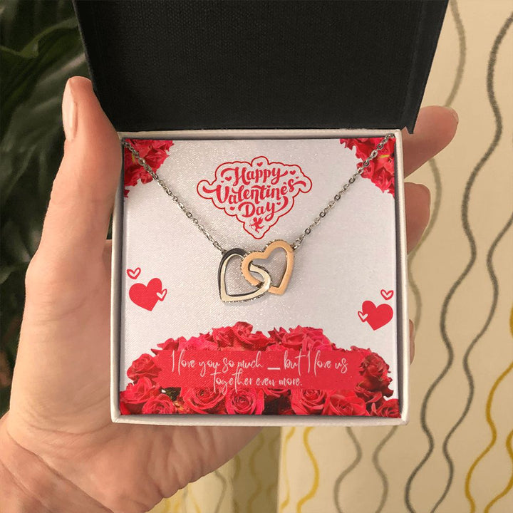 Happy Valentine's Day | I Love Us - Interlocking Hearts Necklace
