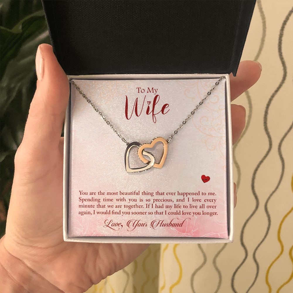 To My Wife | Eternal Love Found - Interlocking Hearts Necklace