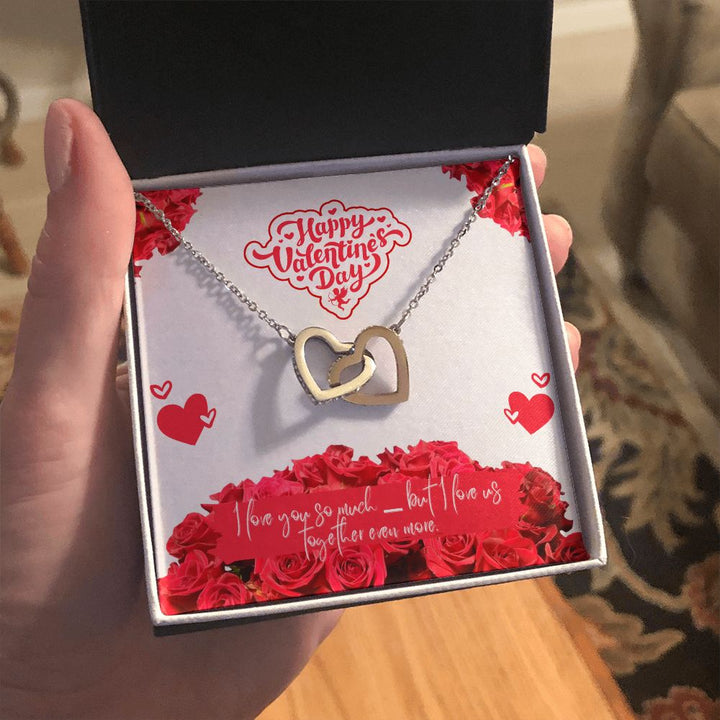 Happy Valentine's Day | I Love Us - Interlocking Hearts Necklace
