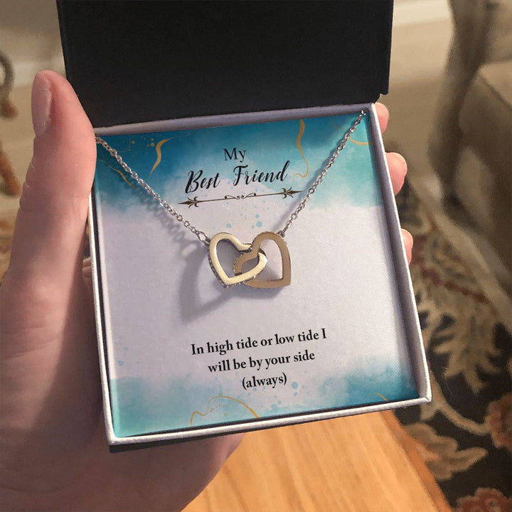 To My Best Friend | Always by your side - Interlocking Hearts Necklace