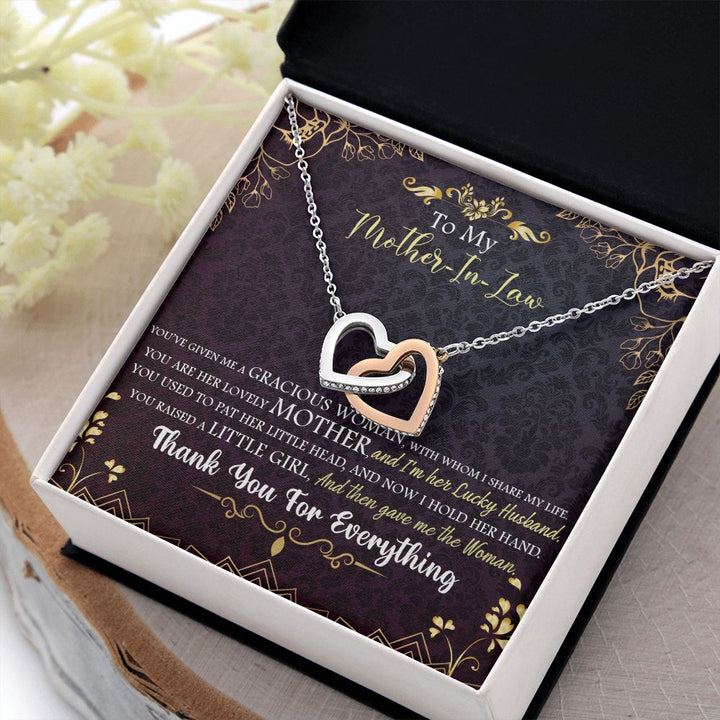 To My Mother-in-Law | You Make Our Family Complete - Interlocking Hearts Necklace
