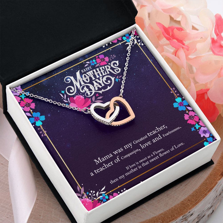 Happy Mother's Day | Sweet Flower of Love - Interlocking Hearts Necklace