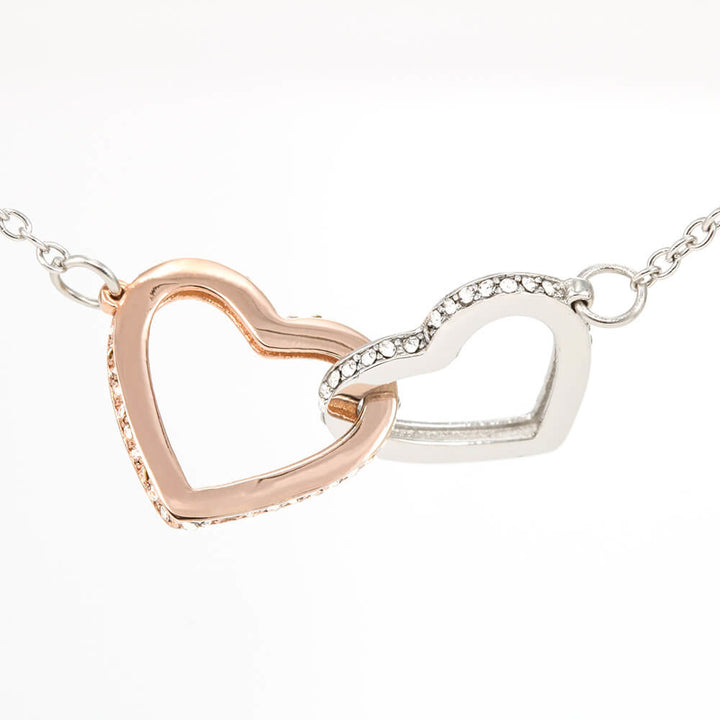 Best Friend | I will be with you wherever you are - Interlocking Hearts Necklace