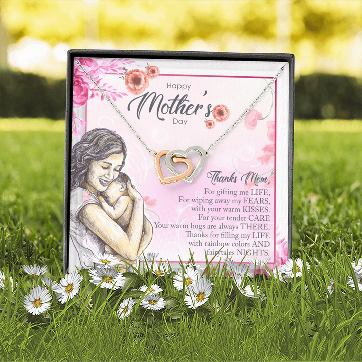 Happy Mother's Day | Thanks Mom - Interlocking Hearts Necklace
