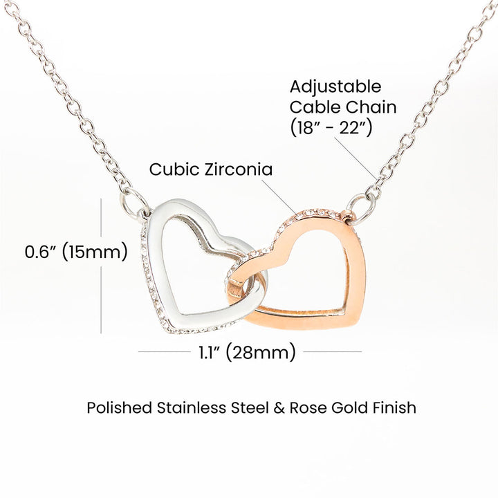 To My Mom | From Your Daughter - Interlocking Hearts Necklace