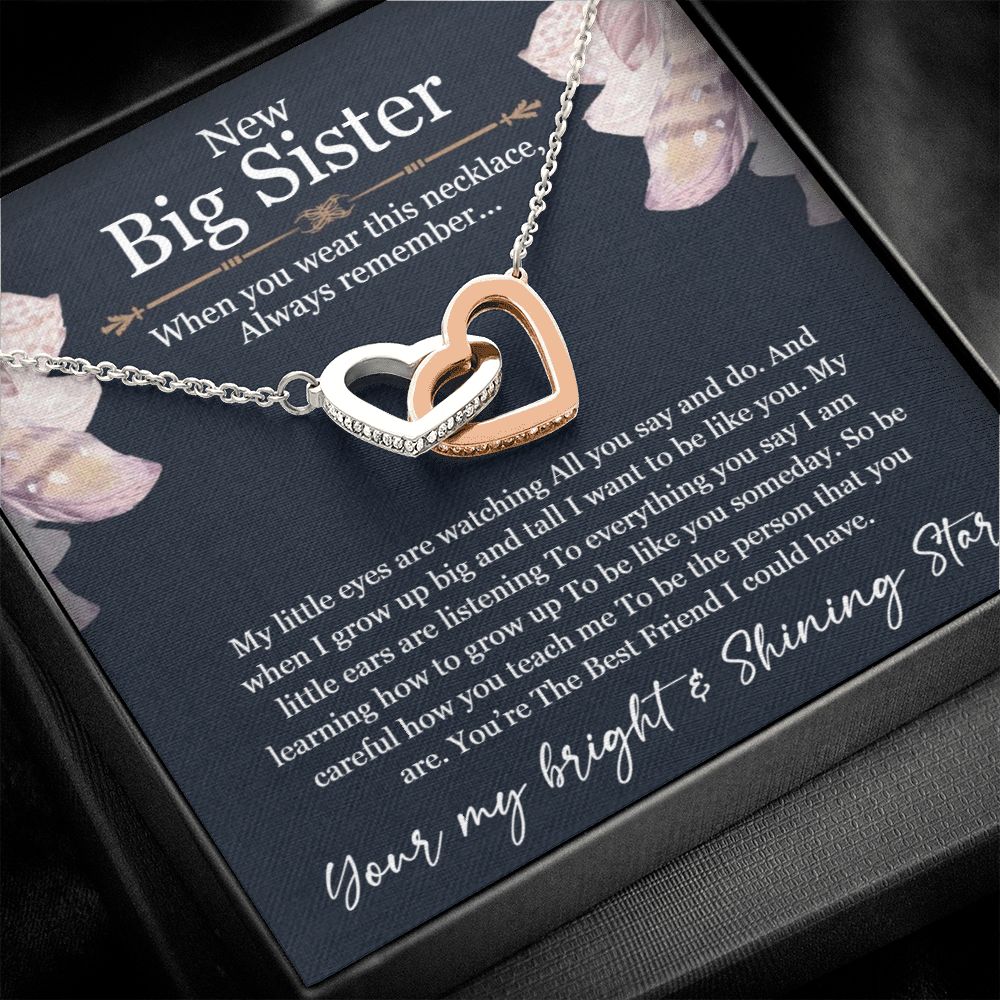 New Big Sister | Your my bright and shining star - Interlocking Hearts Necklace